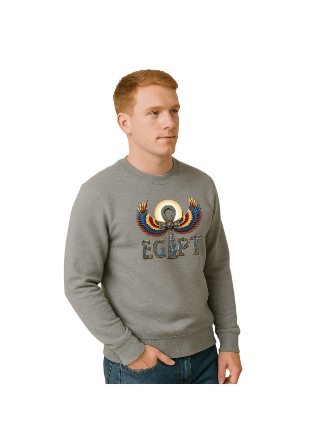 PRINTSHOP4ME Egypt Men’s Sweatshirt–Cotton Full Sleeve Sweatshirt–Comfortable And Stylish–Printed Egypt Design For Casual Wear,Travel And Outdoor Activities  - Image 2