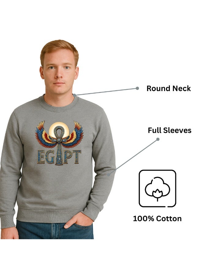 PRINTSHOP4ME Egypt Men’s Sweatshirt–Cotton Full Sleeve Sweatshirt–Comfortable And Stylish–Printed Egypt Design For Casual Wear,Travel And Outdoor Activities  - Image 5