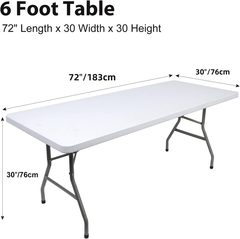 Fitted Spandex Table Cover for 6 Foot Rectangle Tables - Black - Image 4