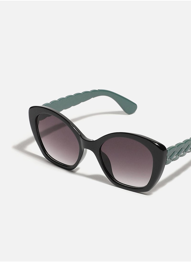 Haute Sauce - Tinted Lens Black Frame Oversized Sunglasses - Image 1