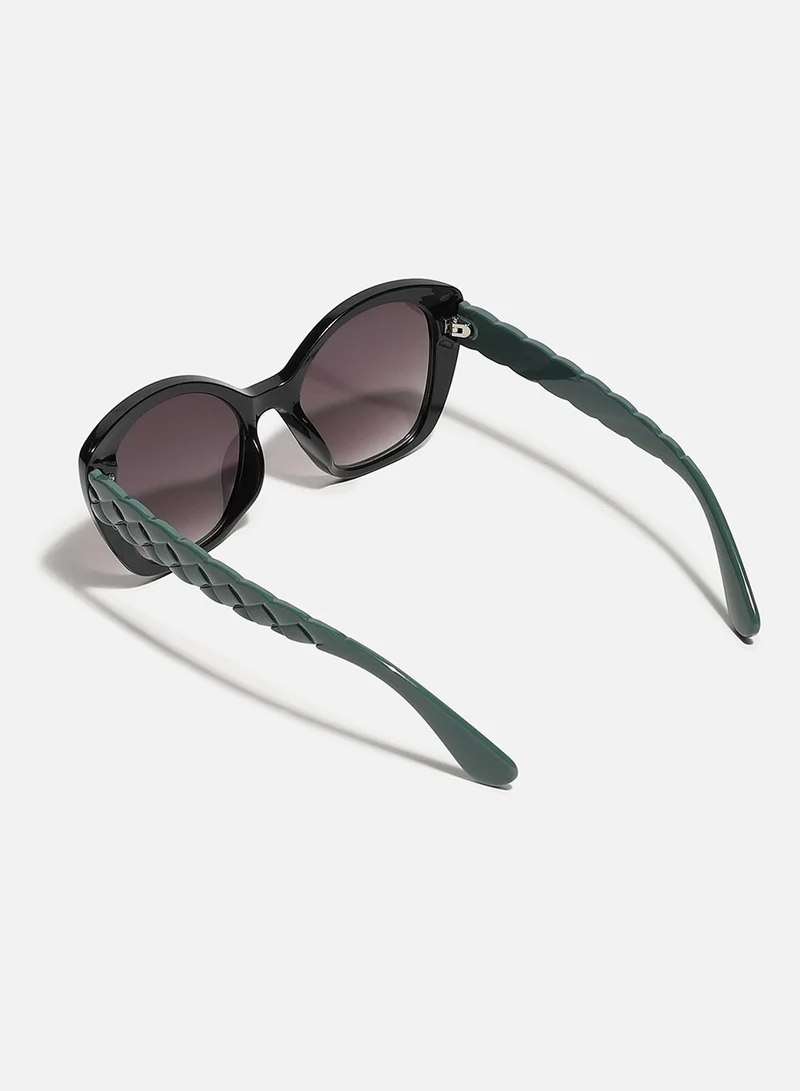 Haute Sauce Tinted Lens Black Frame Oversized Sunglasses