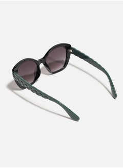 Haute Sauce Tinted Lens Black Frame Oversized Sunglasses  - Image 3