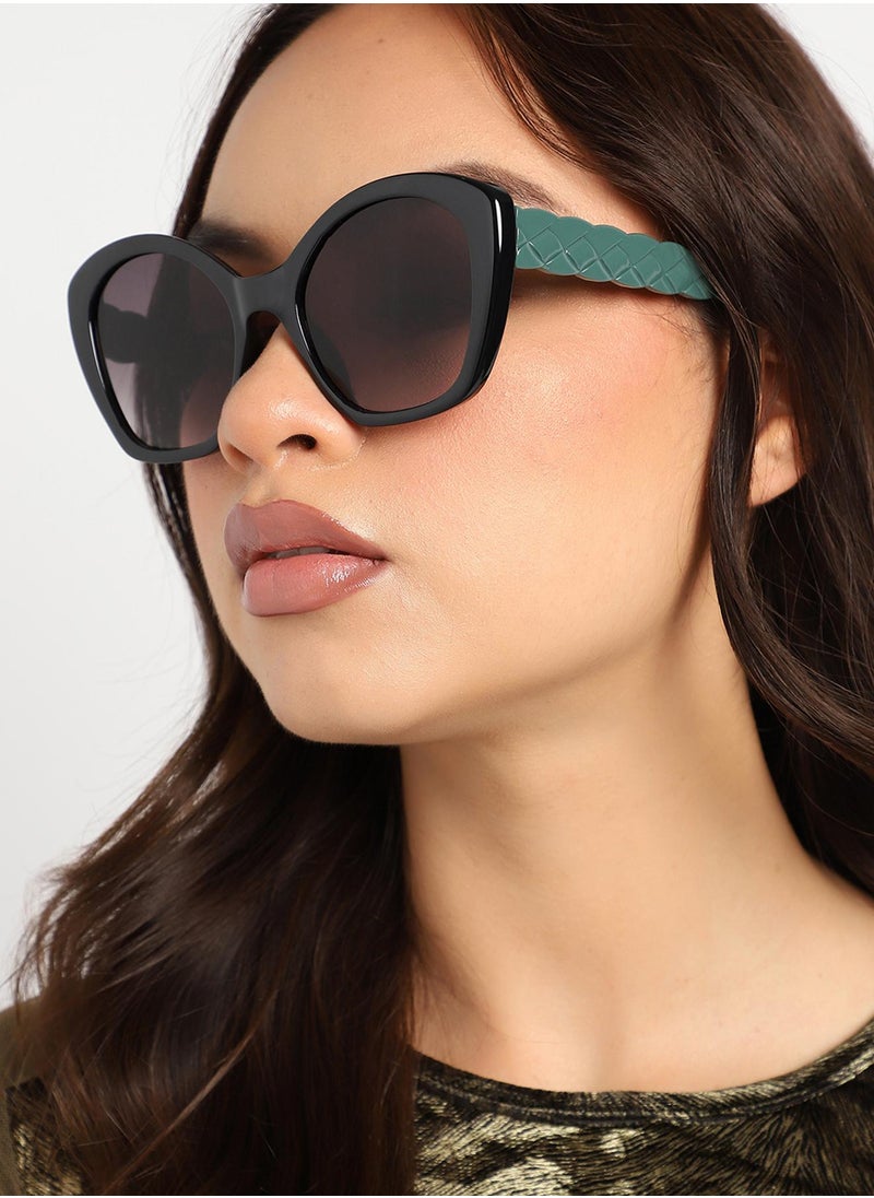 Haute Sauce - Tinted Lens Black Frame Oversized Sunglasses - Image 1