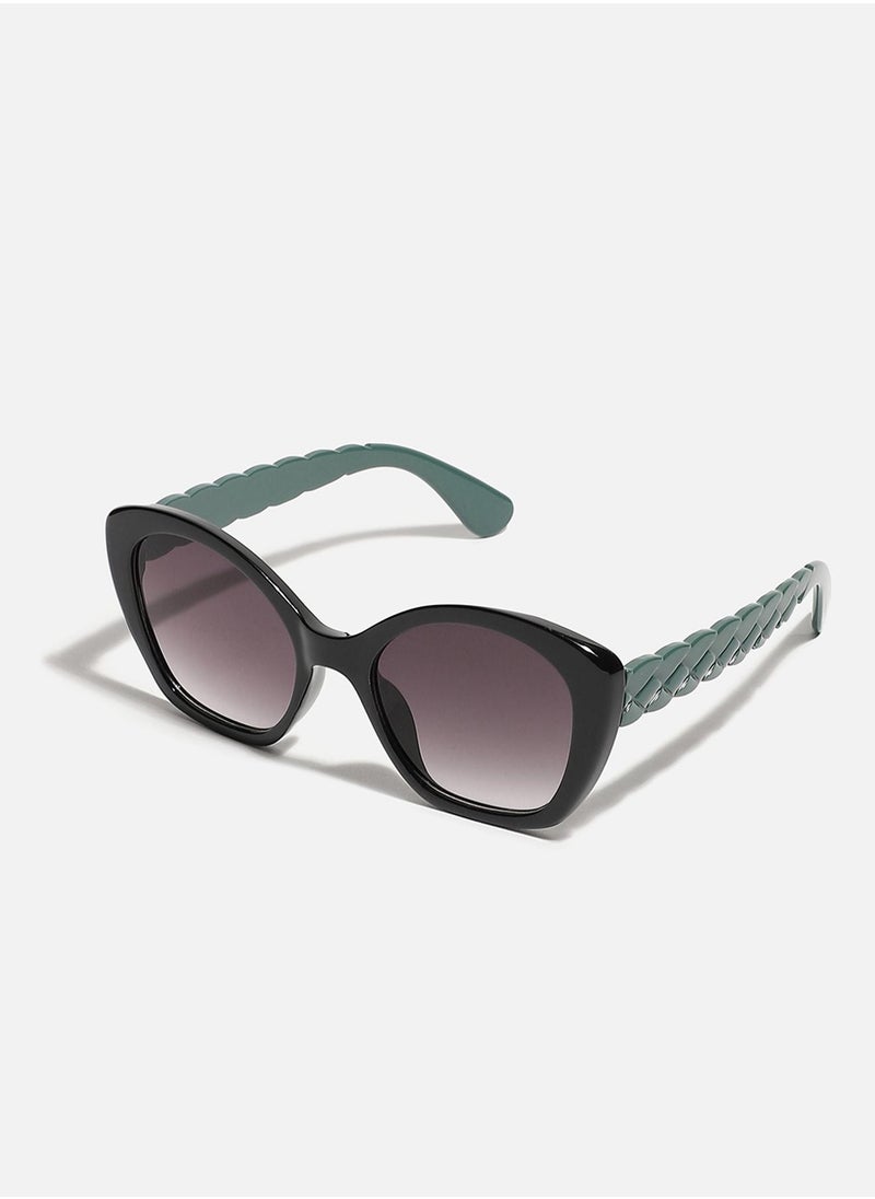 Haute Sauce - Tinted Lens Black Frame Oversized Sunglasses - Image 1