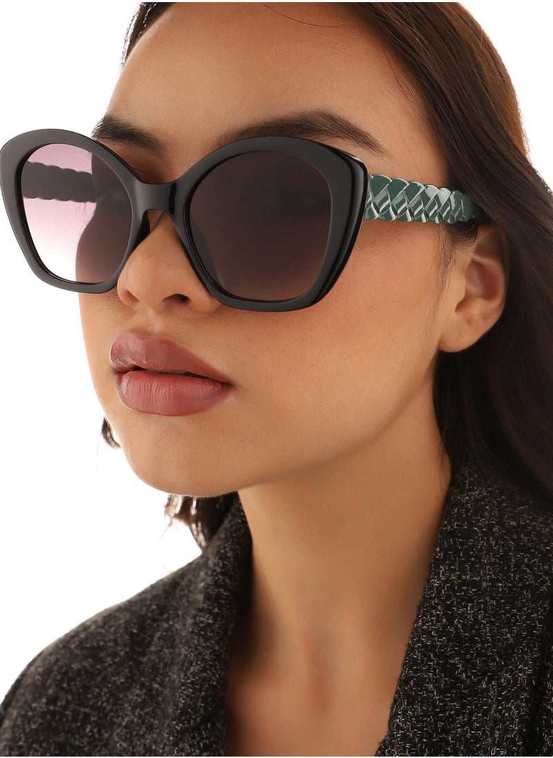 Haute Sauce - Tinted Lens Black Frame Oversized Sunglasses - Image 1