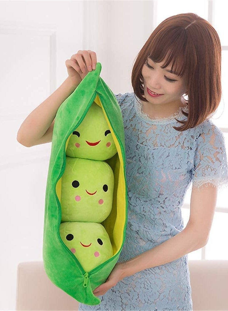 Excefore Stuffed Animal Plush Toy Creative Peas in Shape Soft Pillow Pillow Toys Gifts Cute Stuffed Animal Dolls for Girlfriend Kids Baby Girls - Image 2