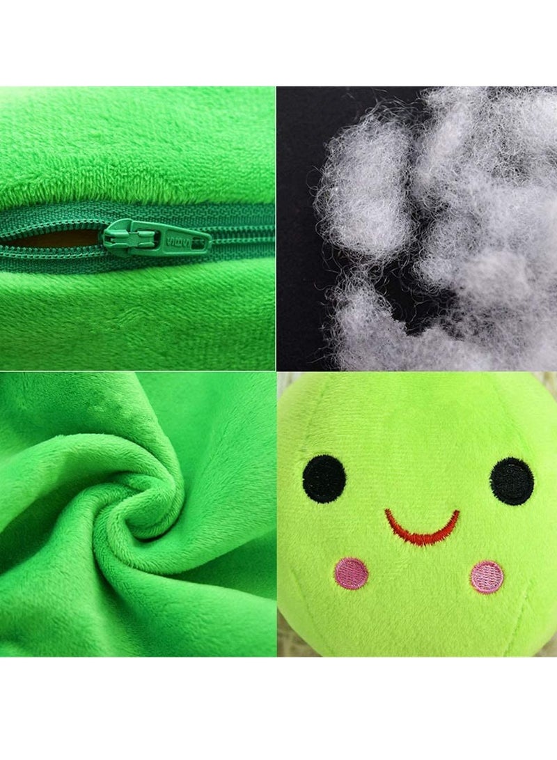 Excefore Stuffed Animal Plush Toy Creative Peas in Shape Soft Pillow Pillow Toys Gifts Cute Stuffed Animal Dolls for Girlfriend Kids Baby Girls - Image 3