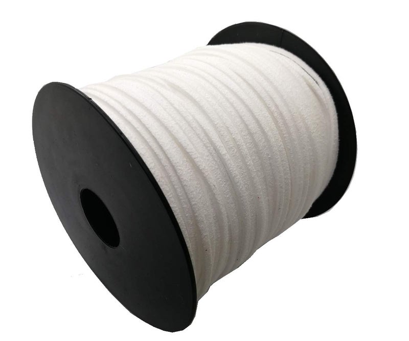 بامير تونج سلك من الجلد الصناعي من Pamir Tong لصنع المجوهرات بطول 100 ياردة 2.6 مم من الجلد السويدي الرفيع حبل سوار أبيض خيط حرفي DIY لمستلزمات قلادة الأحلام - قبعة - عصا المشي - Image 2