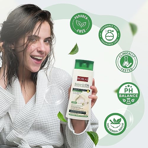 BIOBLAS Garlic Shampoo - Odorless & Unscented Hair Growth for Men & Women - Clarifying to Cleanse Hair, Roots & Scalp - Thickening & Anti Thinning (1 Pack) - Image 5