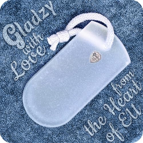GLADZY Czech Glass Foot File Callus Remover Double Sided Etched Different Grit Coarse Fine Surfaces for Hard Skin Cracked Heels Professional Pedicure Tool Washable Reusable Made in EU - Image 2