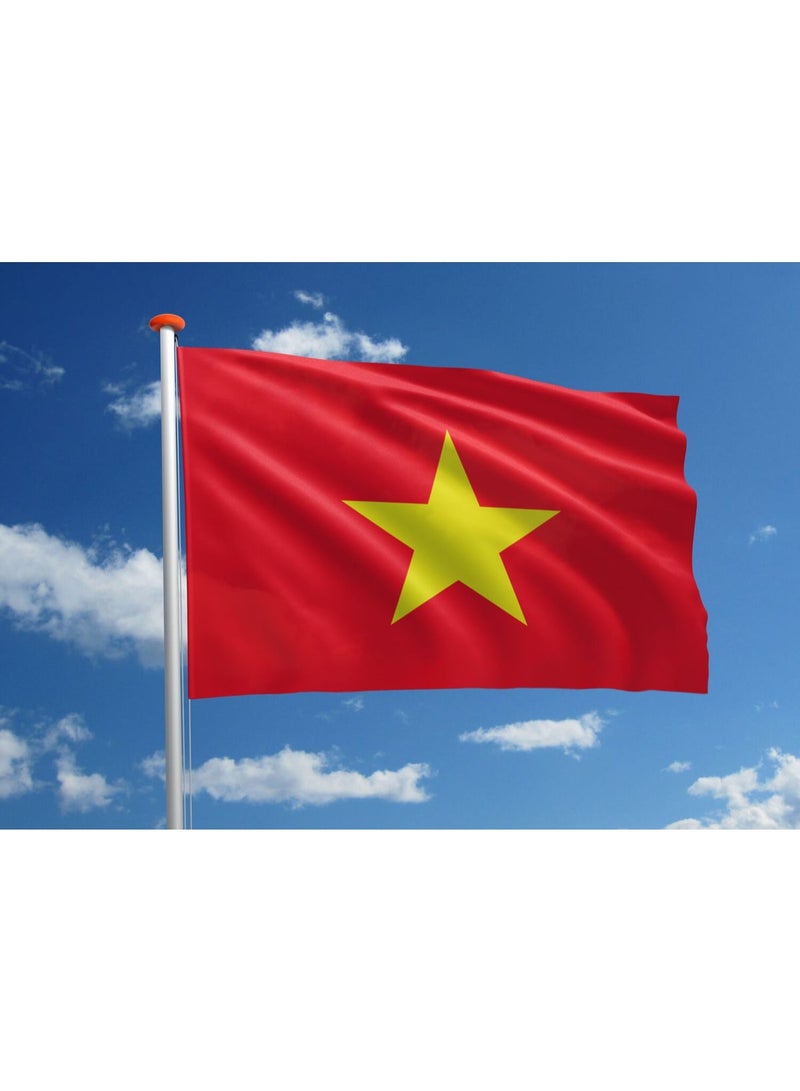 ARS Vietnam Flag - Heavy-Duty 210D Satin, Vietnam Flag for Outdoor/Indoor, Fade Resistant, Flag Day, And Home-Polyester, Sport Day, FIFA World Cup-Size Available - Image 1