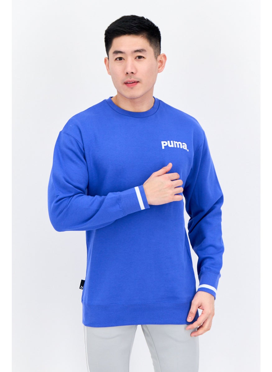 PUMA Men Sportswear Fit Long Sleeve Outdoor Sweatshirt, Blue  - Image 1