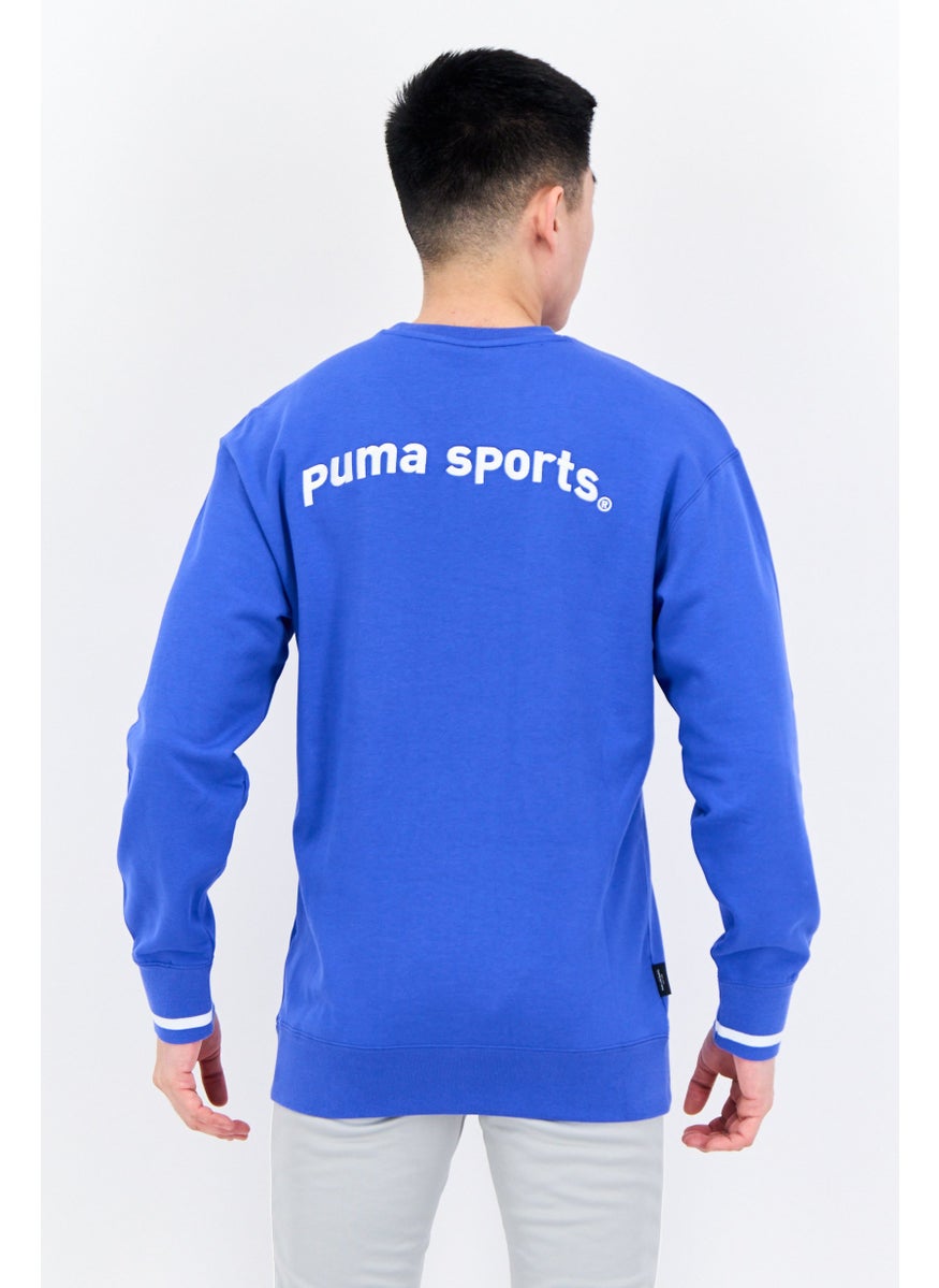 PUMA Men Sportswear Fit Long Sleeve Outdoor Sweatshirt, Blue  - Image 3