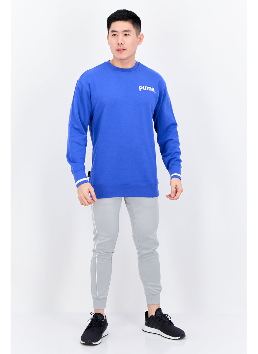 PUMA Men Sportswear Fit Long Sleeve Outdoor Sweatshirt, Blue  - Image 4