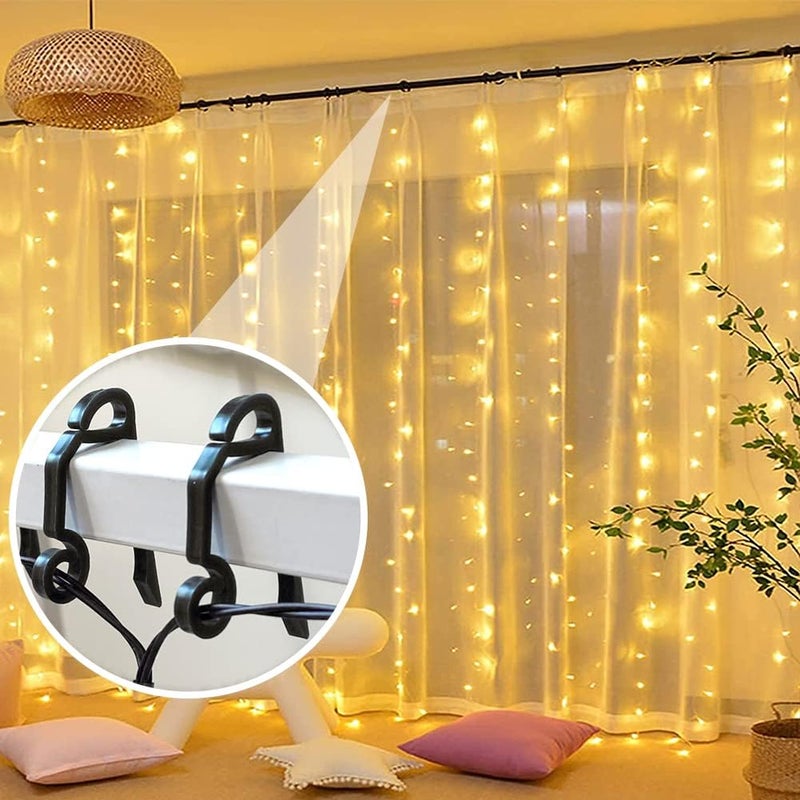 GHAMYEE 120PCS Black Mini Plastic Gutter Hanging Hooks - Outdoor Weatherproof Light Clips for Christmas Decoration - Image 3