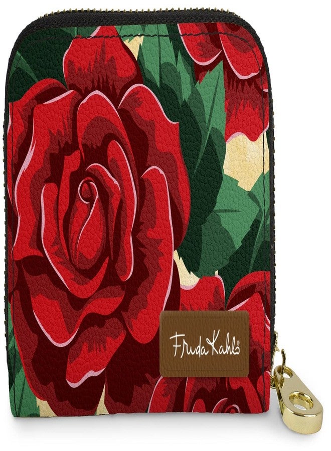 Monarque RFID Secure Armored Signature Zipper Wallet (Frida Kahlo Rose)
