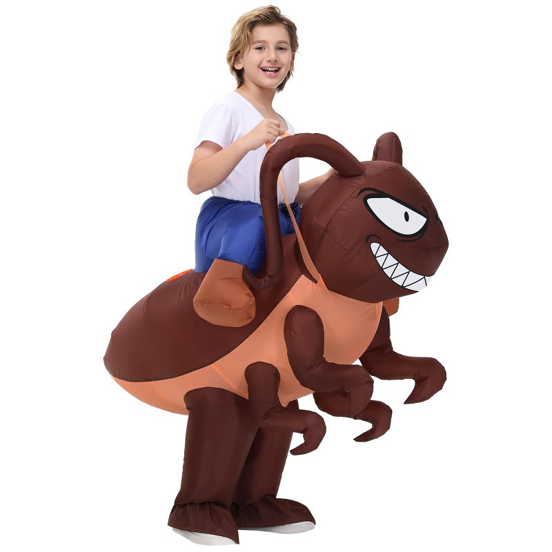Servllcell Inflatable Cockroach Costume for KidsHalloween Costumes Blow Up Costumes Ride On Roach Funny Animal Costume for Boys GirlsCosplay Party - Image 3