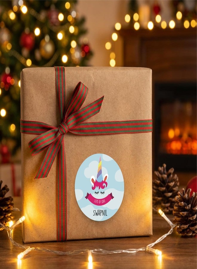 Graficative Name Stickers Label for Kids | Personalized Name Tags for School Kids | Label for Water Bottles, Snack Boxes (Unicorn) - Image 5