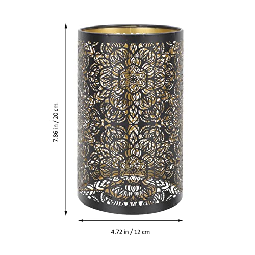 KALLORY Metal Lamp Shades Hollow Carved Lampshade Iron Lamp Cover Decorative Metal Shade for Table Chandelier Wall Lights Flower Cutout Design - Image 5