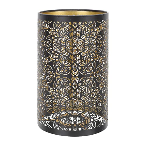 KALLORY Metal Lamp Shades Hollow Carved Lampshade Iron Lamp Cover Decorative Metal Shade for Table Chandelier Wall Lights Flower Cutout Design - Image 1