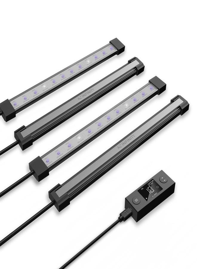 AC Infinity Ionbeam U4, 11" LED Uv Targeted Spectrum Light Bars, 4 Bar Lighting Kit with 365Nm and 395Nm Diodes, Digital Darkening Programming Controller - Image 1