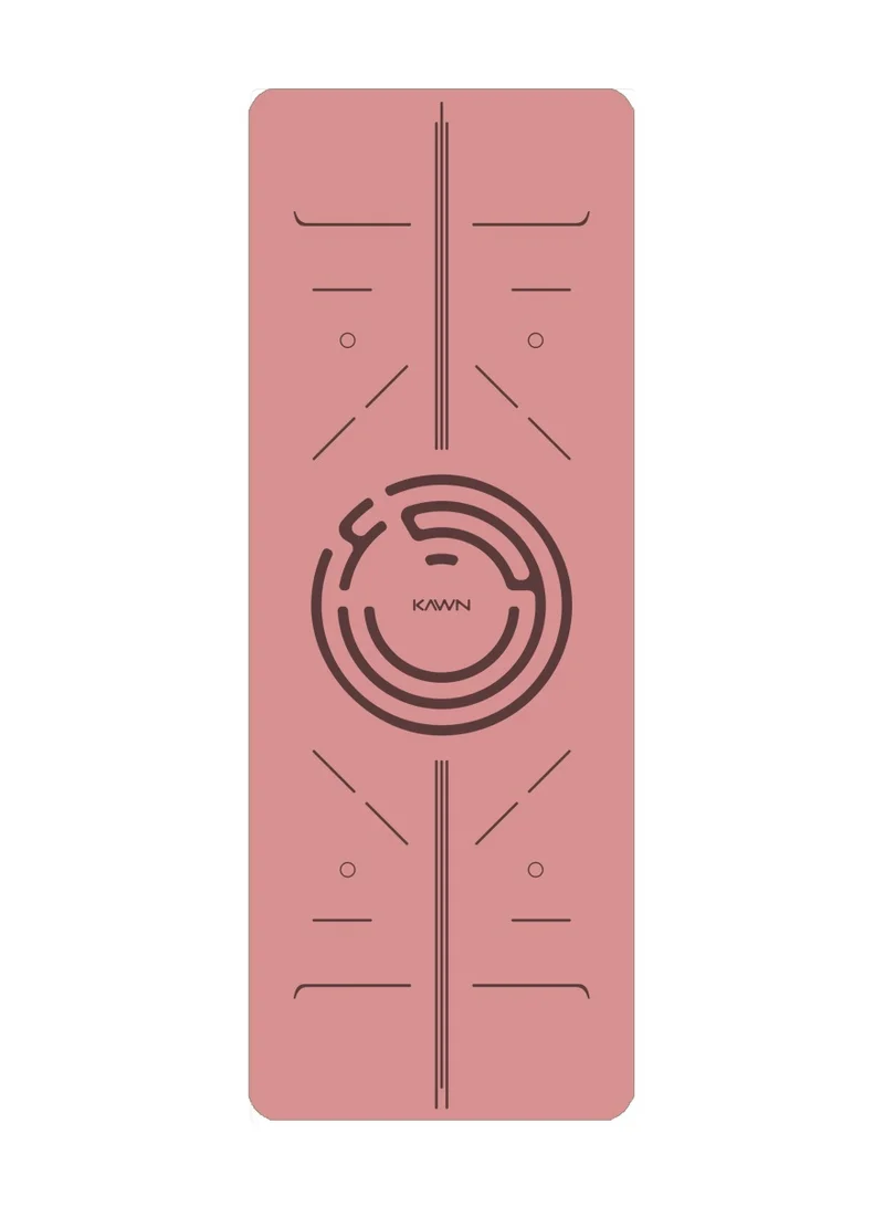 KAWN.YOGA Pink Mat. Non-Slip. Strap Included. High Performance Material Exercise Mat Ideal For Hiit, Plates, Yoga And Other Workouts
