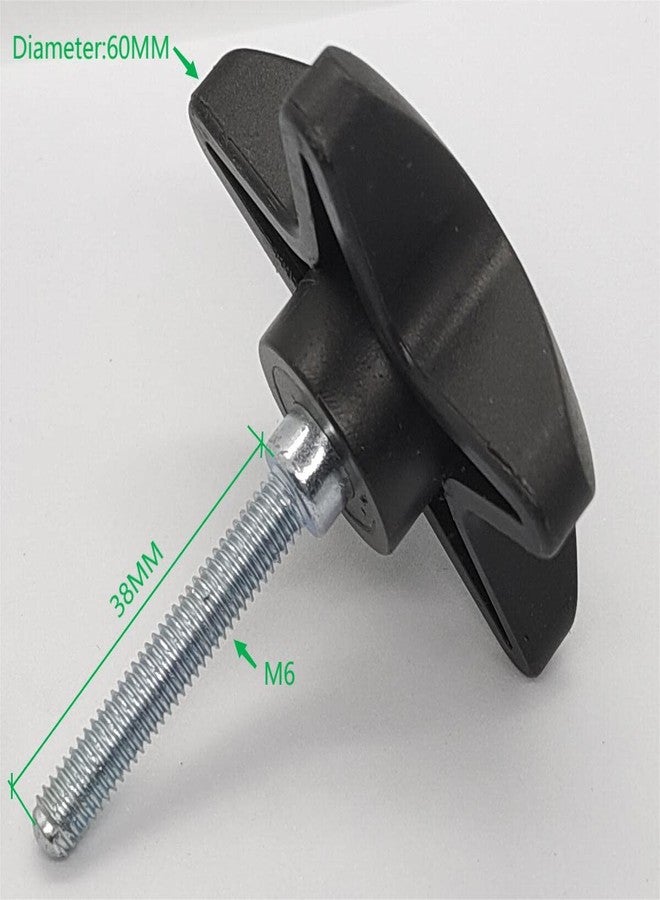 ComsenMed Rollator Height Adjustment Knob,Rollator Replacement Parts for Vibe Rolling Walker with Serial Number JN - KNOB with Screw for Handle Height Adjustment(1Pair,Black) - Image 2