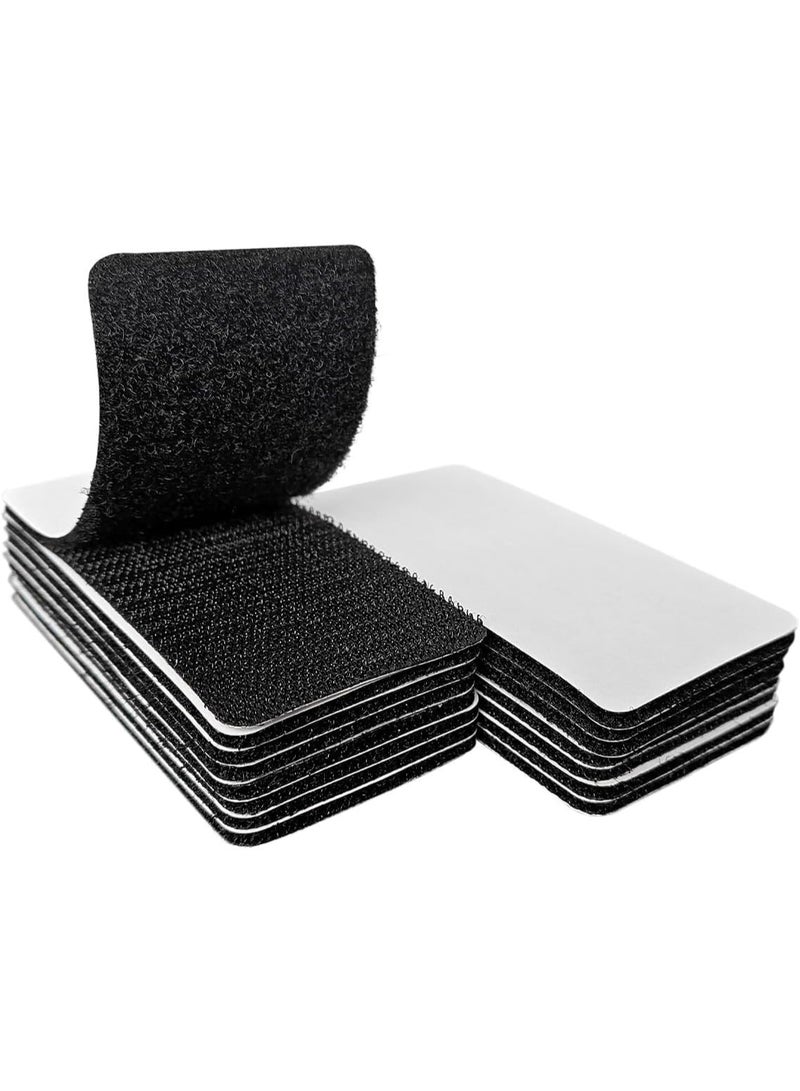 VIUAUAX hook and loop Tape Strips with Adhesive, 5x10 cm Heavy Duty Nylon Velcro for Sewing, Crafting, DIY, Interlocking Tape, 15 Pcs.Nylon Velcro, Self-adhesive with hair surface magic buckle - Image 1