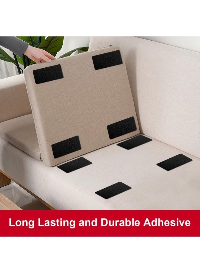 VIUAUAX hook and loop Tape Strips with Adhesive, 5x10 cm Heavy Duty Nylon Velcro for Sewing, Crafting, DIY, Interlocking Tape, 15 Pcs.Nylon Velcro, Self-adhesive with hair surface magic buckle - Image 2