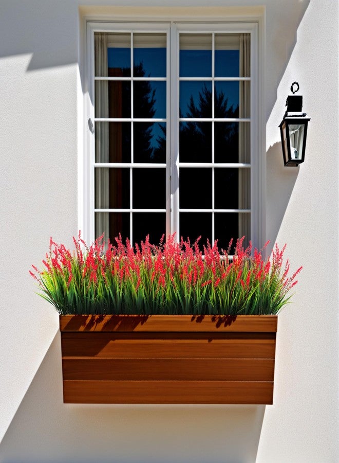Ammyoo Artificial Faux Plants Flowers for Outdoor Decorations, Fake Monkey Grass for Outside Porch Patio, No Fade Realistic Greenery Plant, UV Resistant Artificial Bush Shrubs for Courtyard Window Garden - Image 4