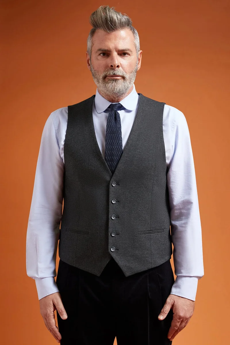 Men's classic waistcoat - DK Grey