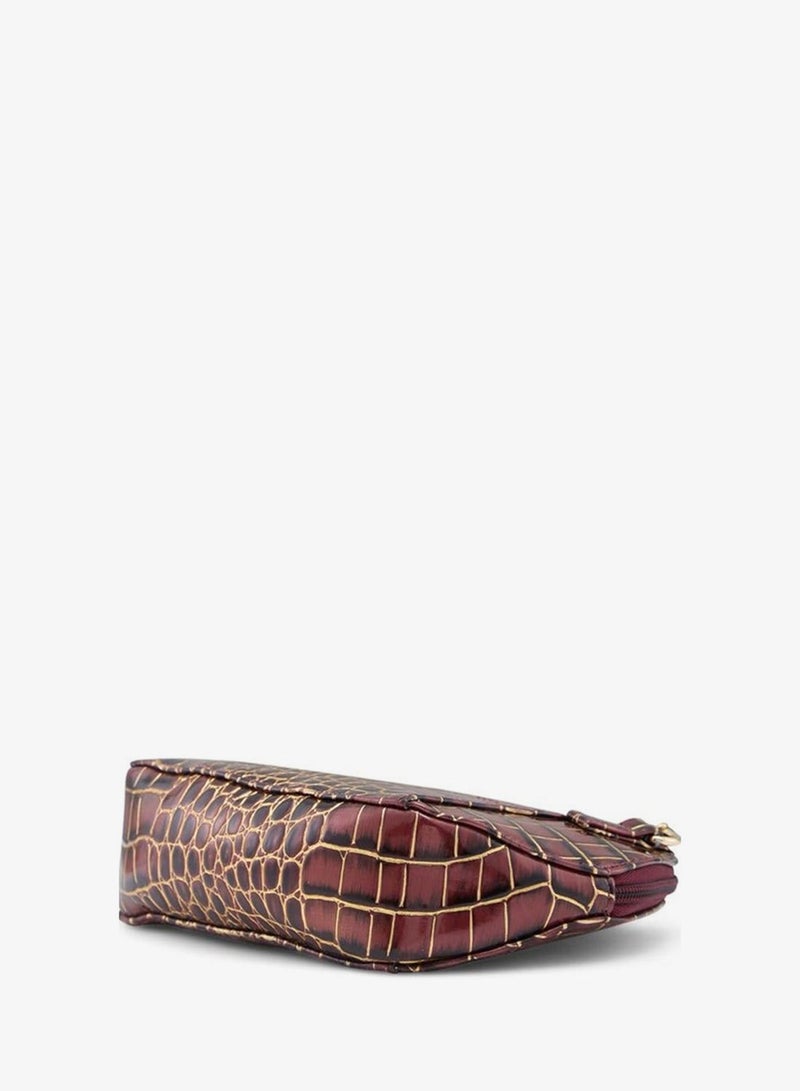 Caprese Miranda Sling Bag, Burgundy-Small | Stylish Handbag for Women with Animal Print | Adjustable Strap & Spacious Interiors | Perfect Ladies Purse for Carrying Everyday Essentials & Travel - Image 4