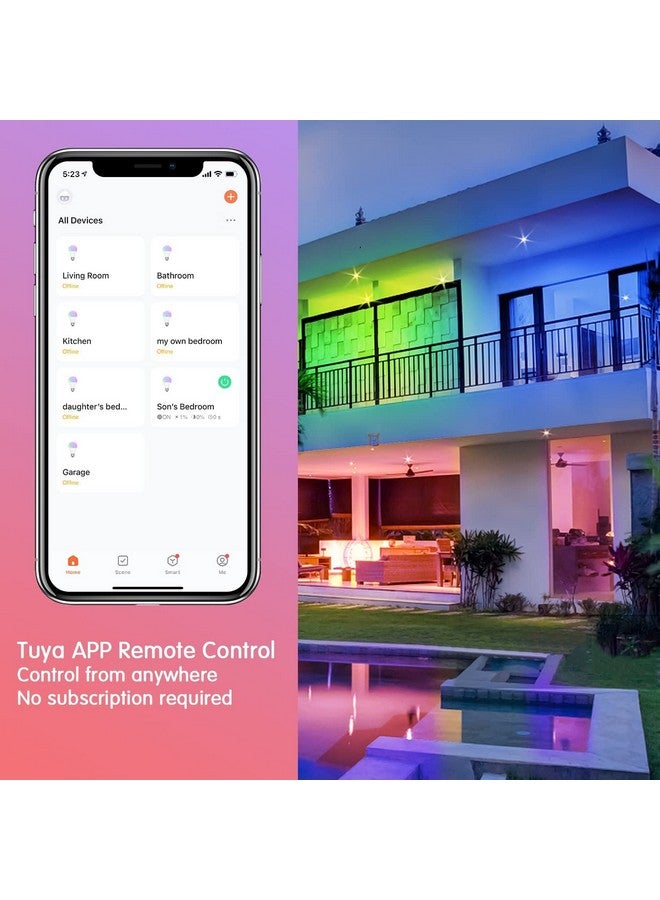 DAYBETTER Smart Light Bulbs, RGBCW WiFi Color Changing Led Bulbs, Smart Bulbs That Work with Alexa & Google Assistant, A19 E26 9W 800LM Multicolor Led Light Bulb, Led Ceiling Fan Light Bulbs, 20 Pack - Image 2