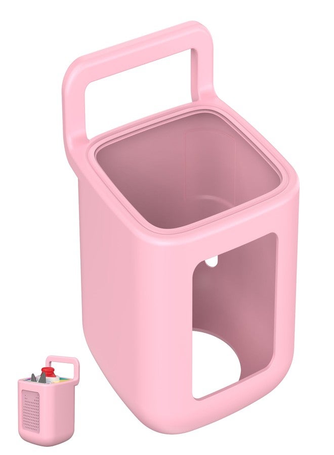 Underhub Silicone Protective Cover for Toniebox 2 Audio Player, Shockproof Anti Slip Silicone Case with Handle, Soft Easy Grip Cover, Easy to Clean Durable Sleeve (Pink) - Image 1