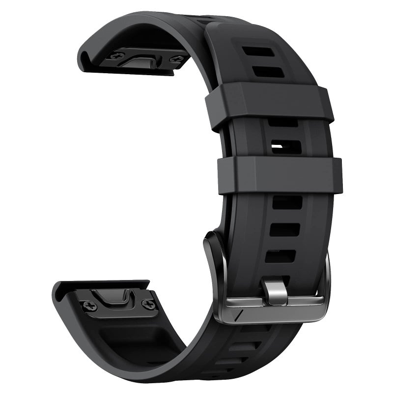 ANCOOL Compatible with Garmin Fenix 7S Band  Easy-fit Sport Wristband Soft Silicone Watch Band Replacement for Fenix 6S/Fenix 5S/Fenix 5S Plus Smartwatch (Black) - Image 1