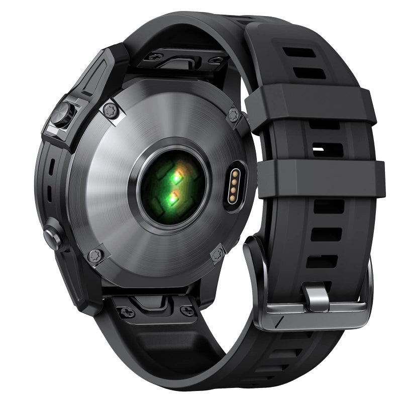 ANCOOL Compatible with Garmin Fenix 7S Band  Easy-fit Sport Wristband Soft Silicone Watch Band Replacement for Fenix 6S/Fenix 5S/Fenix 5S Plus Smartwatch (Black) - Image 3