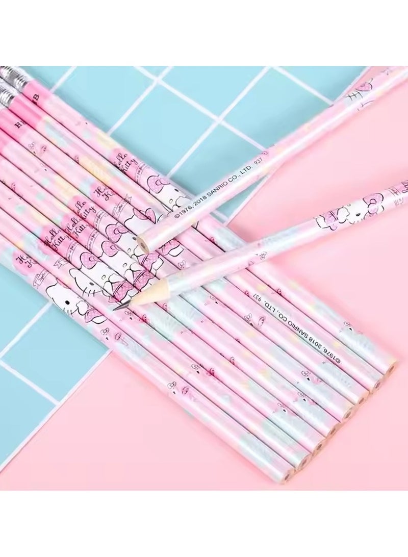Huitich Sanrio Character Triangular Pencil Set with Accessories – Kuromi, Cinnamoroll & My Melody - Image 5