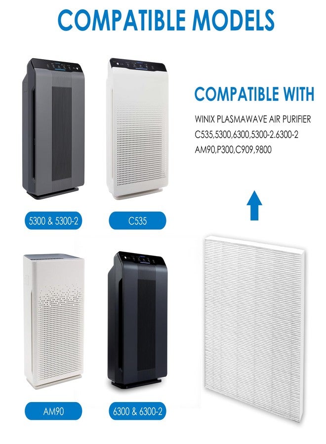 Flintar 115115 Filter A, Made in TAIWAN, Compatible with Winix Air Purifier C535, C909, 5300, 6300, P300, H13 Grade Replacement Filters, 4-Pack - Image 3