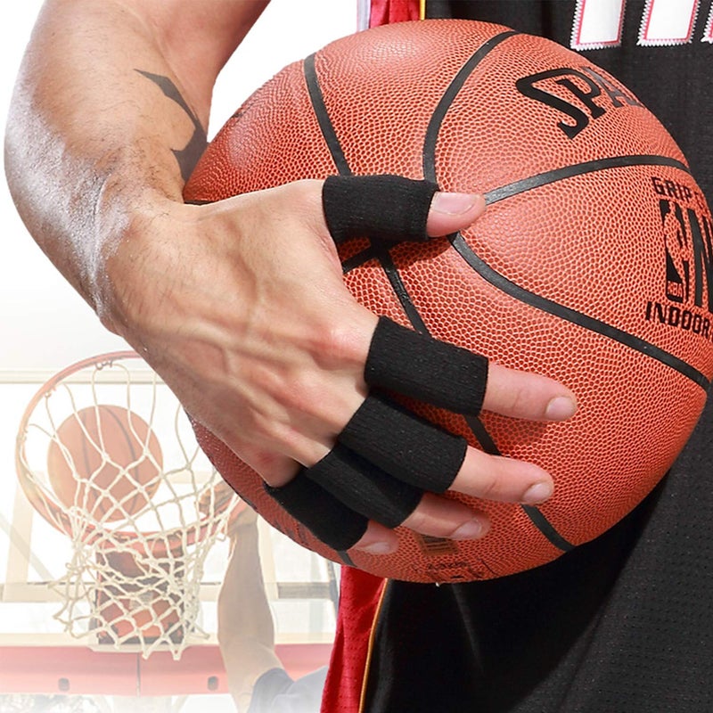 ONTYZZ 10Pcs Finger Protector Sleeve Elastic Compression Finger Protector Sports Protective Gear Braces Band Wraps Finger Sleeve Support Basketball Sports Aid Arthritis - Image 5