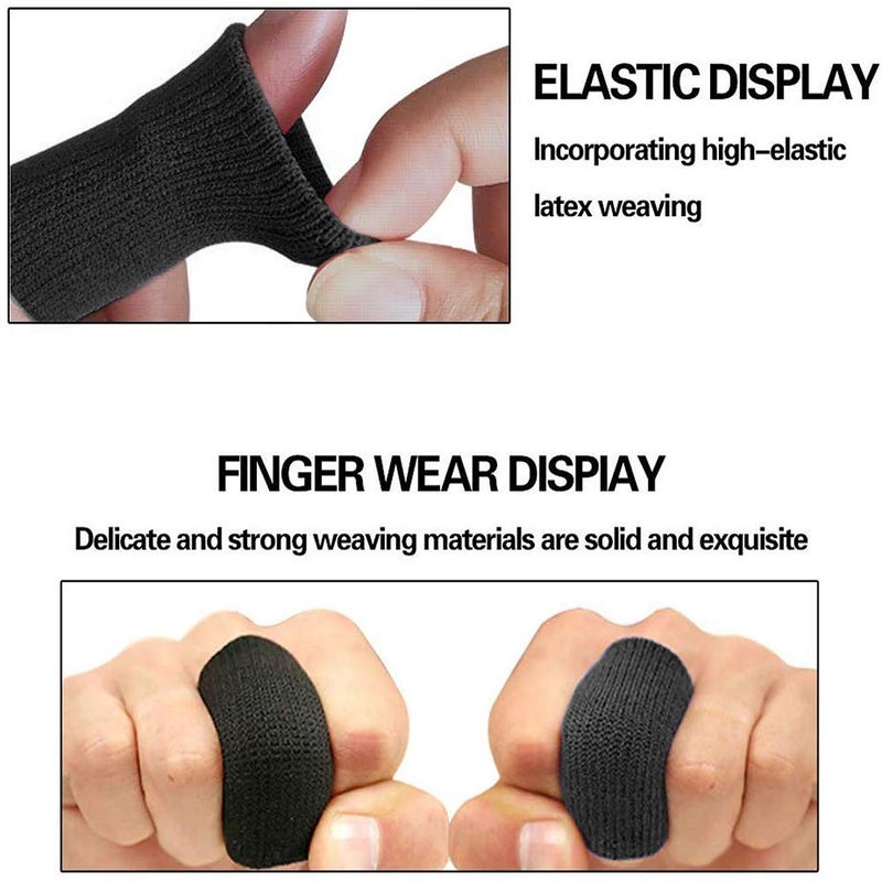 ONTYZZ 10Pcs Finger Protector Sleeve Elastic Compression Finger Protector Sports Protective Gear Braces Band Wraps Finger Sleeve Support Basketball Sports Aid Arthritis - Image 3