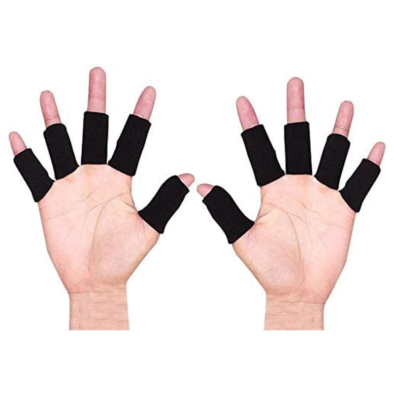 ONTYZZ 10Pcs Finger Protector Sleeve Elastic Compression Finger Protector Sports Protective Gear Braces Band Wraps Finger Sleeve Support Basketball Sports Aid Arthritis - Image 1