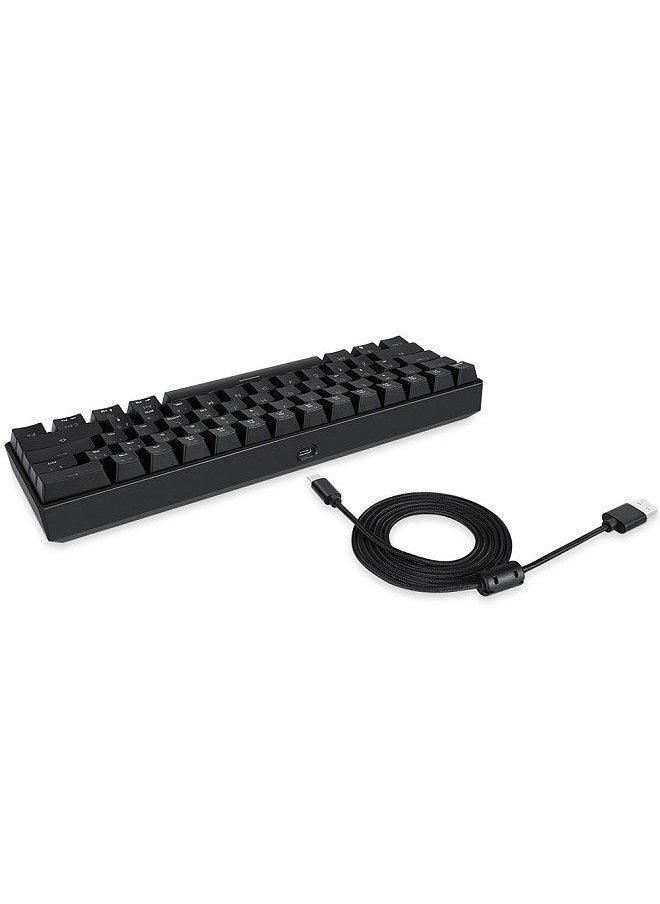 Motospeed - CK61 RGB Mechanical Gaming Keyboard OUTMU Blue Switches Keyboard 61 Keys Anti-ghosting with Backlight for Gaming Black - Image 1