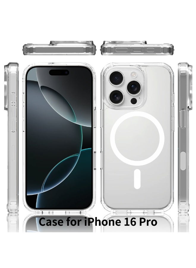 NIBEMINENT The Photo Button Is Transparent Protection Case With Magsafe For iPhone 16 Pro, Clear - Image 1