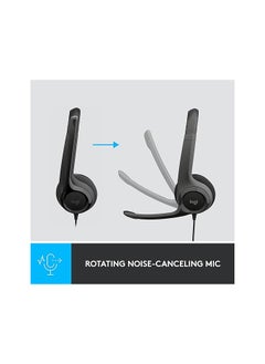 Logitech H390 Wired Headset for PC/Laptop, Stereo Headphones with Noise Cancelling Microphone, USB-A, In-Line Controls, Works with Chromebook - Black - pzsku/ZD9766CC166B562797AB9Z/45/_/1738223103/6b982625-b317-4a08-ba25-f04a958aa7f8