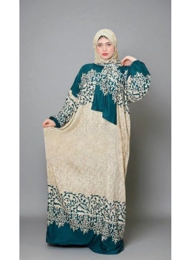 Women's Prayer Isdal Made of Treated Viscose with Attached Veil – Ideal for Prayer, Receiving Guests, and Everyday Use - Image 2