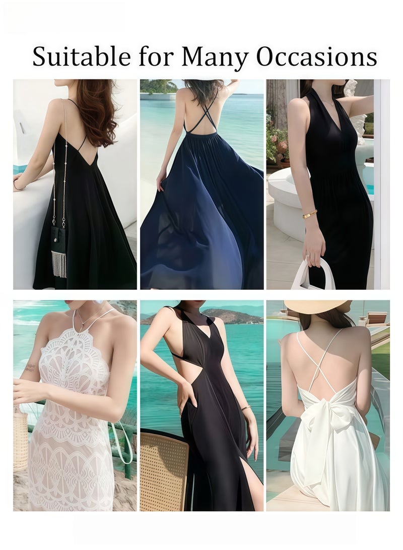 5PCS Women's Adhesive Bras Strapless Backless Bra Invisible Lift Up Adhesive Cover Bra Comfortable & Reusable Silicone Rabbit Ear Bras for Strapless Backless Evening Dresses & Prom Dresses & Bridal Dress - Image 3