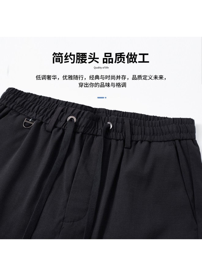 FOLUNSI classic Spring New Men's Casual Pants With Elastic Waistband, Straight Leg Everyday Trousers For Men - Image 4