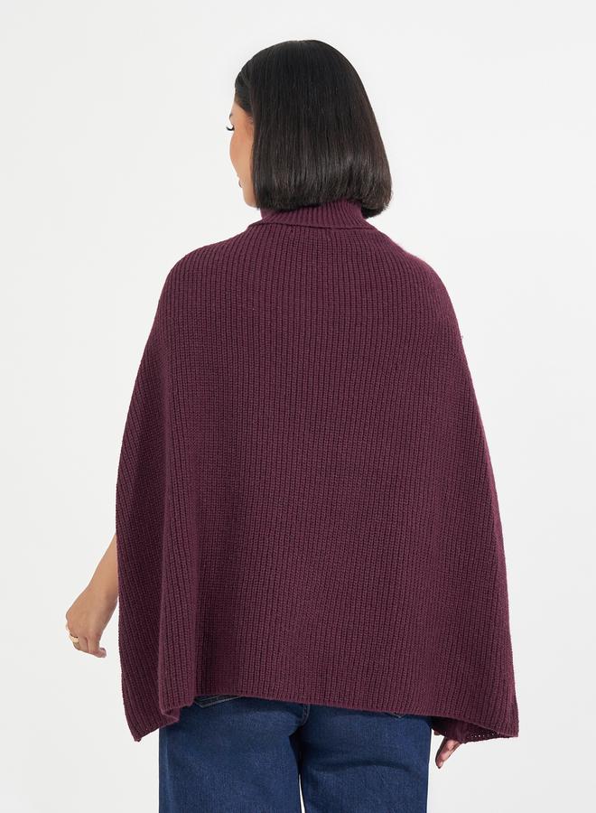 Styli Oversized Longline Cape Sleeves Sweater  - Image 4