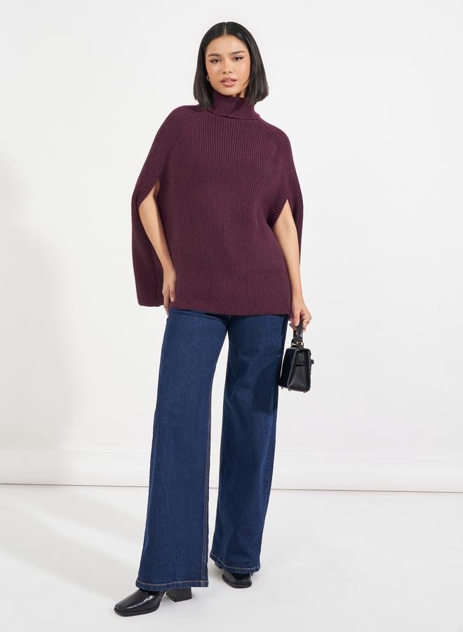 Styli Oversized Longline Cape Sleeves Sweater - Image 2