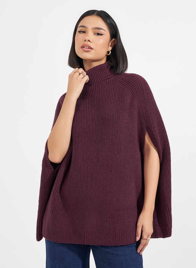 Styli Oversized Longline Cape Sleeves Sweater - Image 1